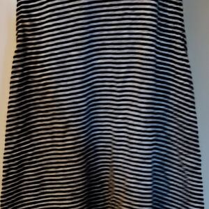 Women's Ambercrombie & Finch Tank Top Grey With Black Stripes.
